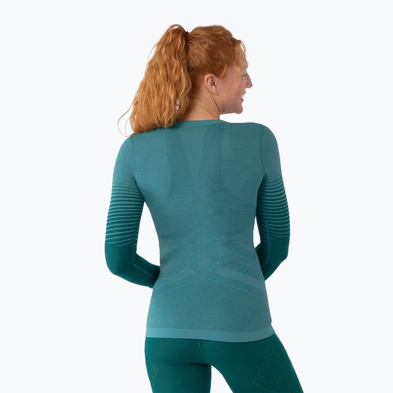 Bluză termică pentru femei Smartwool Intraknit Thermal Merino Baselayer Pattern Crew cascade 2