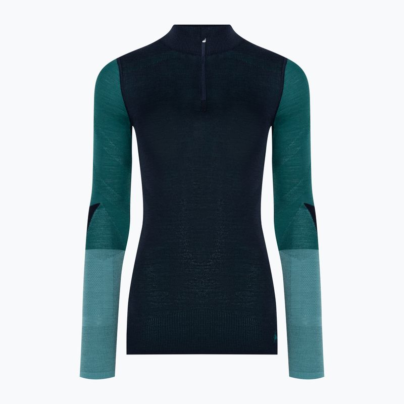 Bluză termică pentru femei Smartwool Intraknit Thermal Merino Baselayer Colorblock 1/4 Zip navy 3
