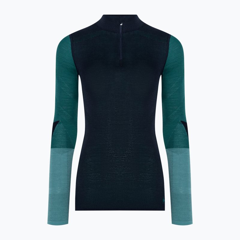 Longsleeve termoactiv pentru femei Smartwool Intraknit Thermal Merino Baselayer Colorblock 1/4 deep navy 3