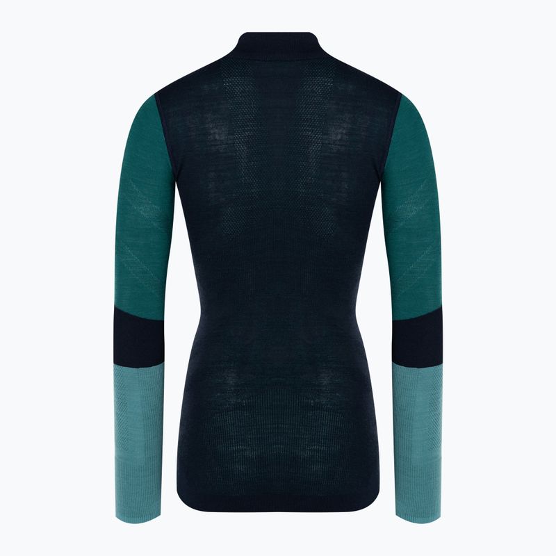 Bluză termică pentru femei Smartwool Intraknit Thermal Merino Baselayer Colorblock 1/4 Zip navy 4