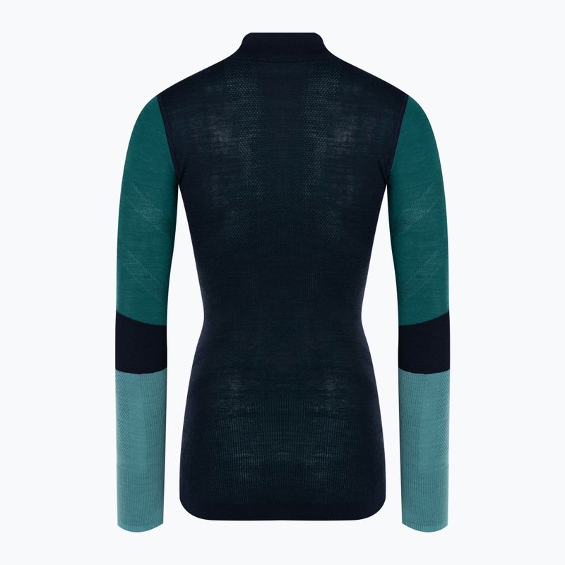 Longsleeve termoactiv pentru femei Smartwool Intraknit Thermal Merino Baselayer Colorblock 1/4 deep navy 4