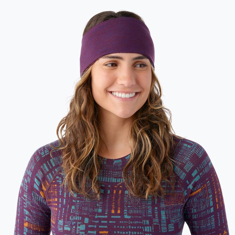 Bentiță Smartwool Thermal Merino Reversible purple iris digi plaid 3