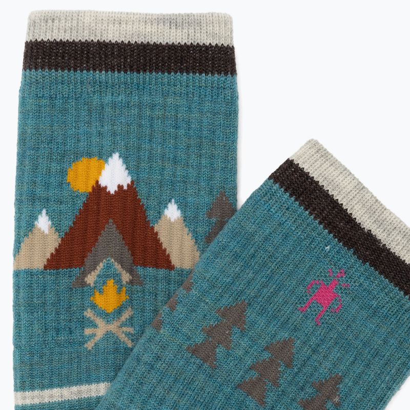 Șosete de trekking pentru femei Smartwool Hike Light Cushion Under The Stars Crew verde cascadă