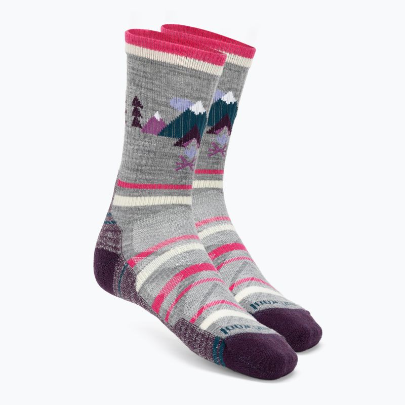 Șosete de trekking pentru femei Smartwool Hike Light Cushion Under The Stars Crew gri deschis