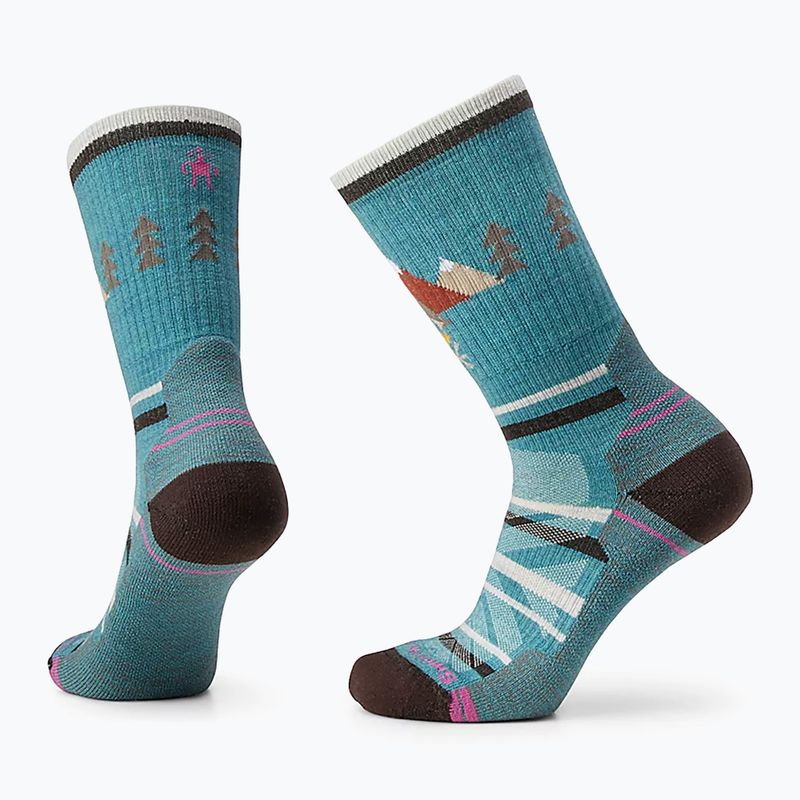 Șosete de trekking pentru femei Smartwool Hike Light Cushion Under The Stars Crew verde cascadă