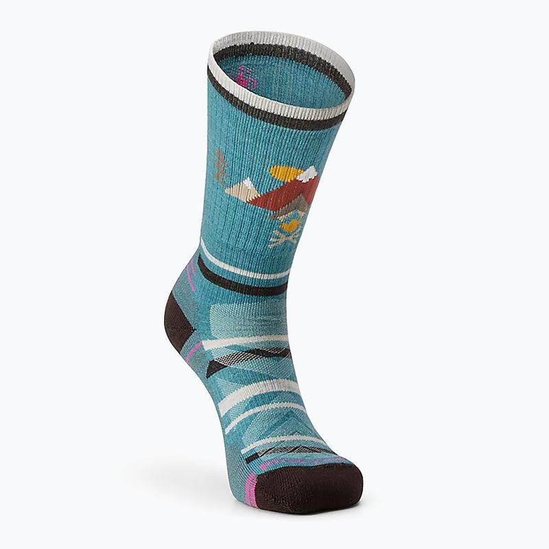 Șosete de trekking pentru femei Smartwool Hike Light Cushion Under The Stars Crew verde cascadă