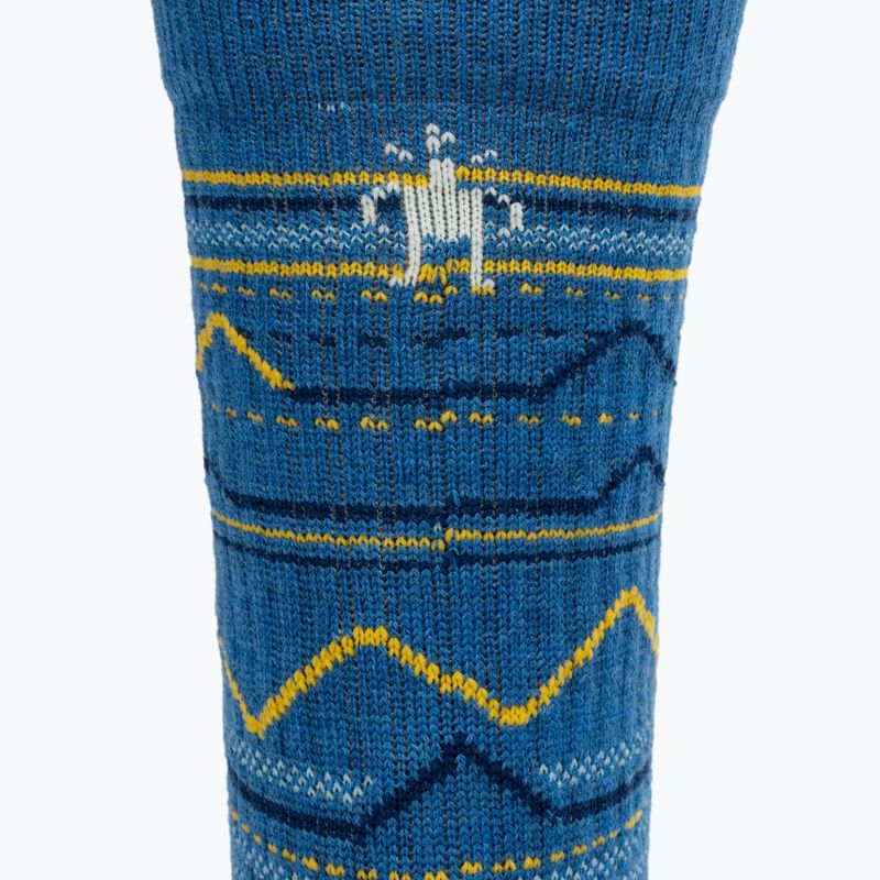 Smartwool Hike Light Cushion Mountain Pattern Mountain Crew șosete de trekking laguna blue 3