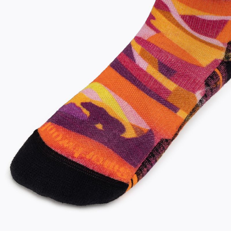 Smartwool șosete de trekking pentru femei Hike Light Cushion Bear Country Print Crew portocaliu rugină portocalie 3