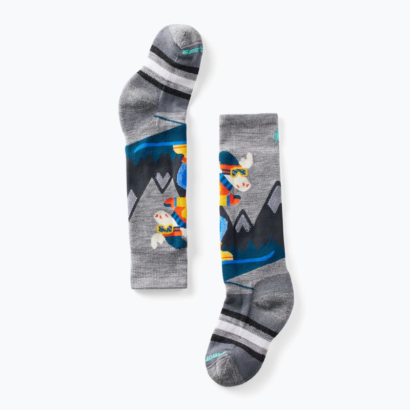 Șosete pentru copii Smartwool Wintersport Full Cushion Mountain Moose Pattern OTC light gray