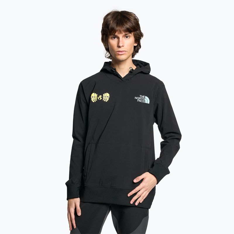 Hanorac de trekking pentru bărbați The North Face Tekno Logo Hoodie negru/sun sprite