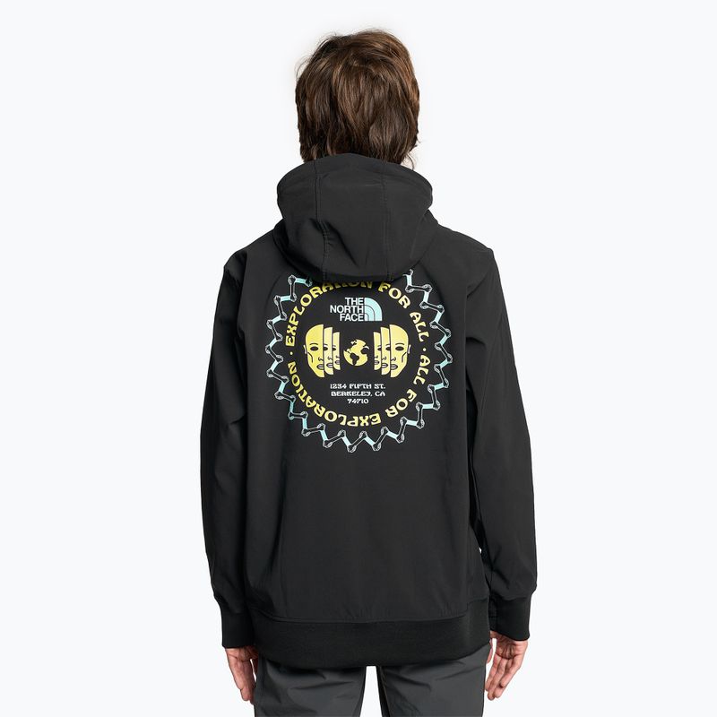 Hanorac de trekking pentru bărbați The North Face Tekno Logo Hoodie negru/sun sprite 2