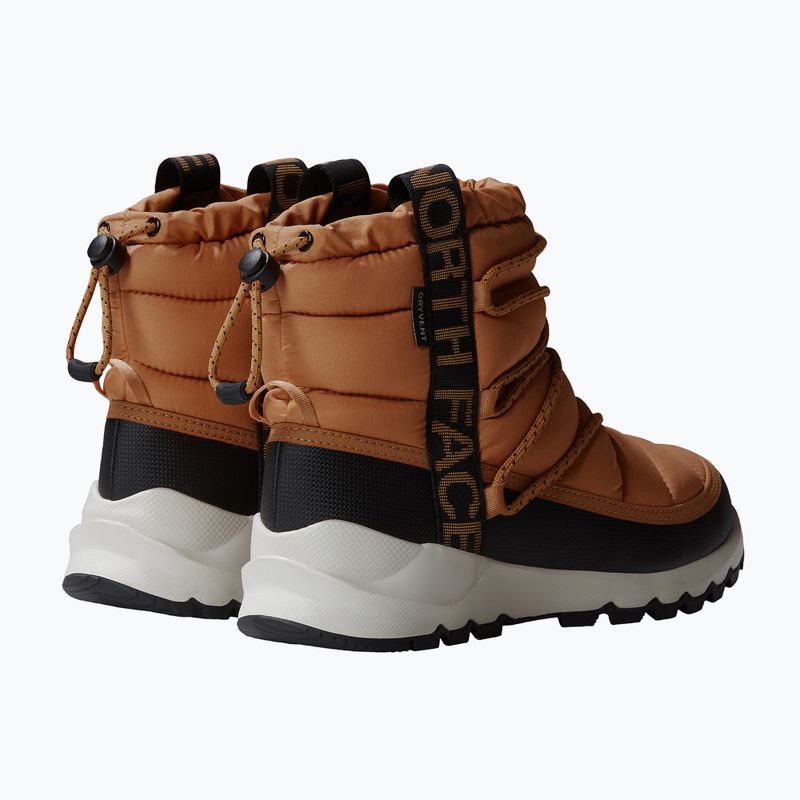 Cizme de zăpadă pentru femei The North Face Thermoball Lace Up WP migdale unt / negru 10