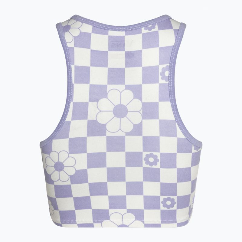 Top pentru femei Vans Longline Racerback Bralette Floral checkerboard/sweet lavender 2