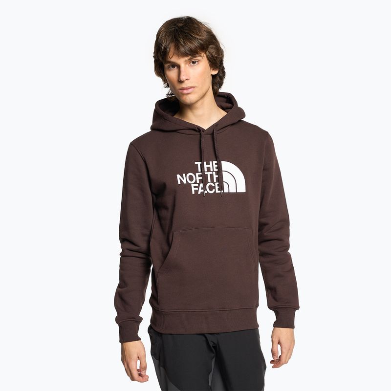 Bărbați The North Face Drew Peak Pullover Hoodie cu glugă maro cărbune