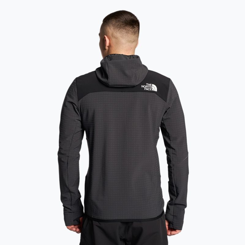 Jachetă bărbătească The North Face Dawn Turn Hybrid Ventrix Midlayer pentru bărbați, gri stalin/negru/portocaliu șocant 2