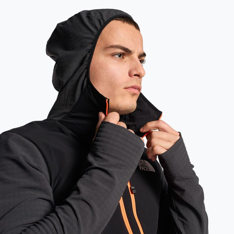 Jachetă bărbătească The North Face Dawn Turn Hybrid Ventrix Midlayer pentru bărbați, gri stalin/negru/portocaliu șocant 4