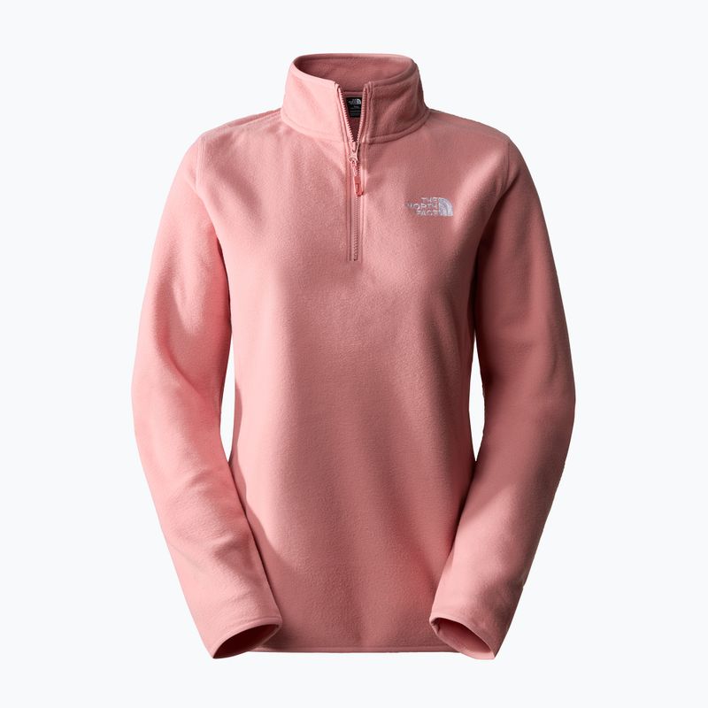 Pulover fleece pentru femei The North Face 100 Glacier Glacier 1/4 Zip shady rose 4