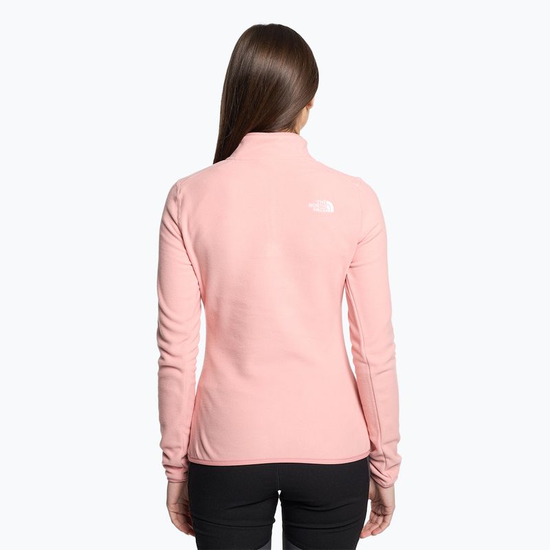 Pulover fleece pentru femei The North Face 100 Glacier Glacier 1/4 Zip shady rose 2