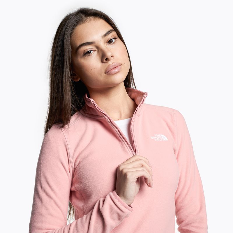 Pulover fleece pentru femei The North Face 100 Glacier Glacier 1/4 Zip shady rose 3