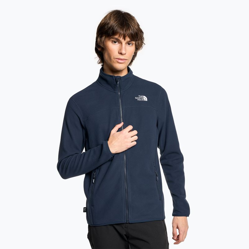 Hanorac fleece pentru bărbați The North Face 100 Glacier Full Zip summit navy