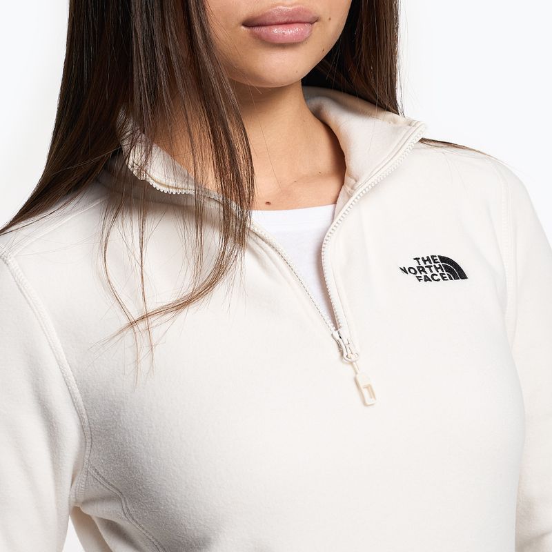 Pulover fleece pentru femei The North Face 100 Glacier Glacier 1/4 Zip gardenia alb 3