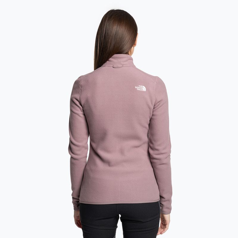 Pulover fleece pentru femei The North Face 100 Glacier Fz fawn grey 2