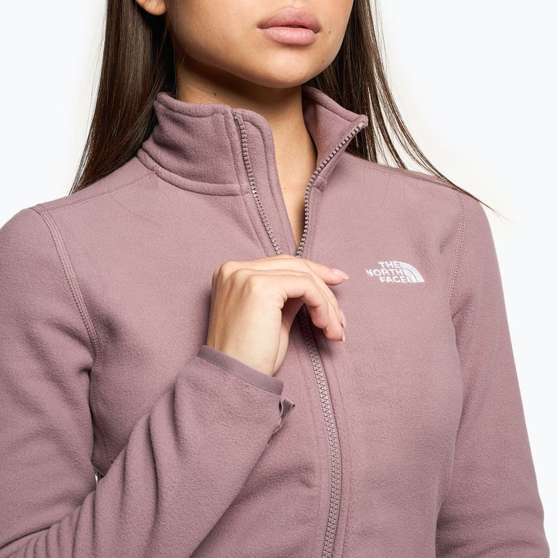 Pulover fleece pentru femei The North Face 100 Glacier Fz fawn grey 4