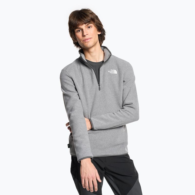 Bărbați The North Face 100 Glacier Glacier 1/4 Zip fleece sweatshirt mediu gri heather