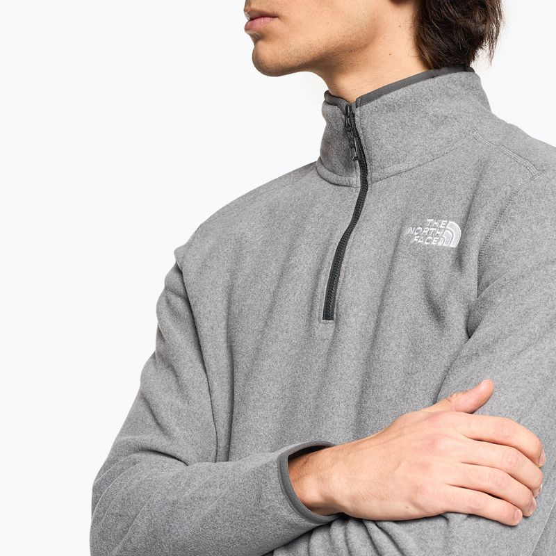 Bărbați The North Face 100 Glacier Glacier 1/4 Zip fleece sweatshirt mediu gri heather 3