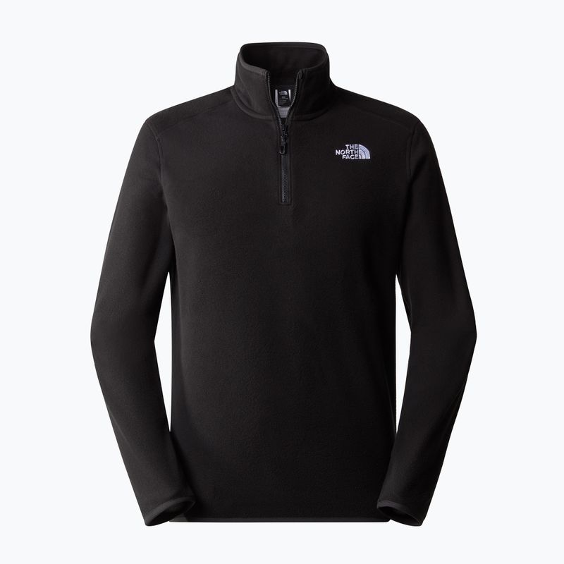 Hanorac fleece pentru bărbați The North Face 100 Glacier 1/4 Zip negru