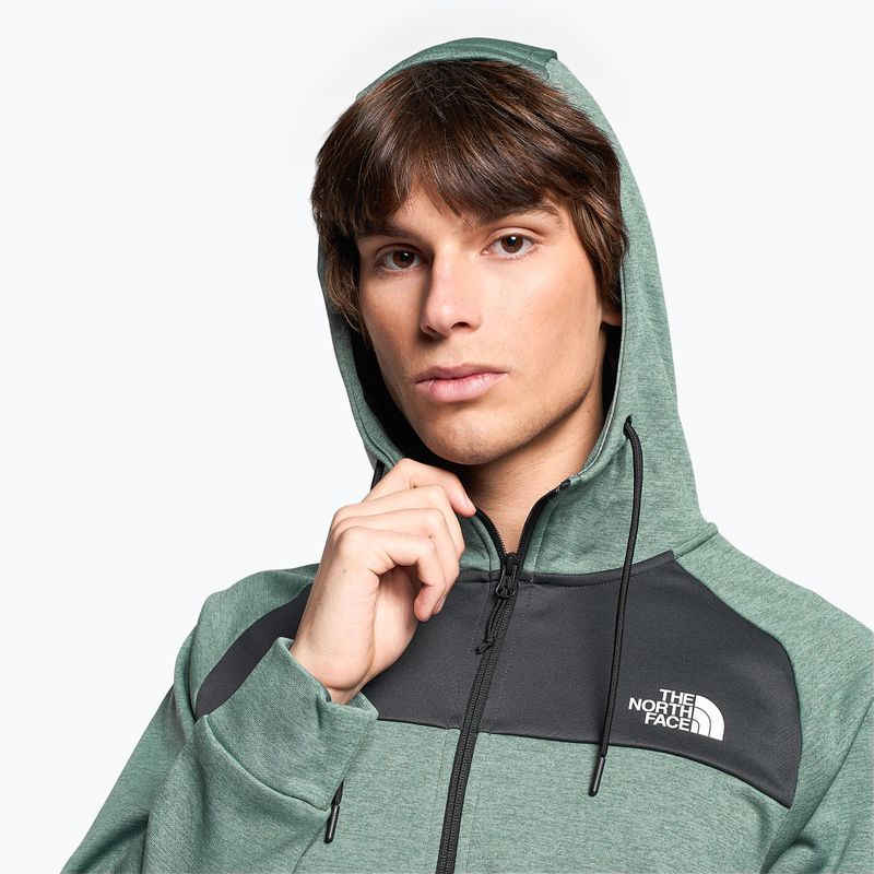 Hanorac de trekking pentru bărbați The North Face Reaxion Fleece F/Z Hoodie dark sage heather/asphalt grey 3