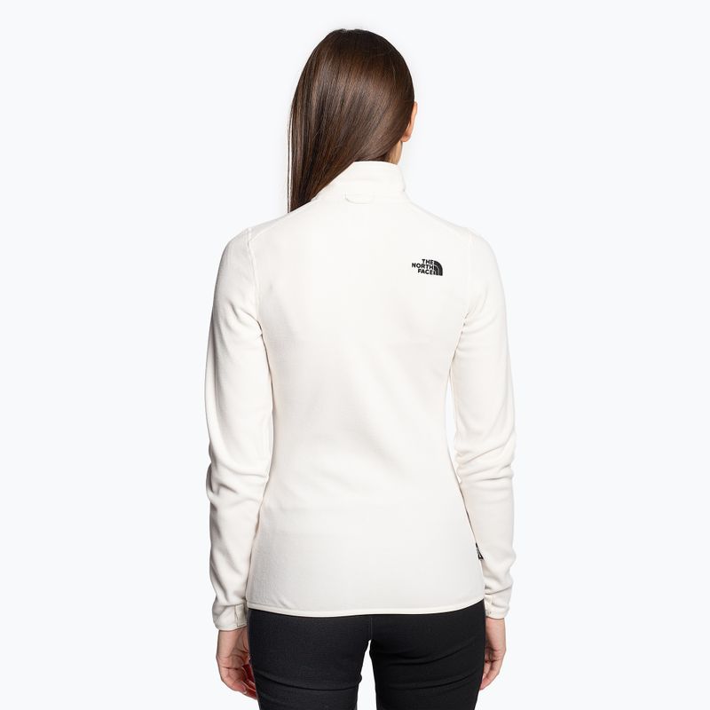 Pulover fleece pentru femei The North Face 100 Glacier Fz gardenia alb 2