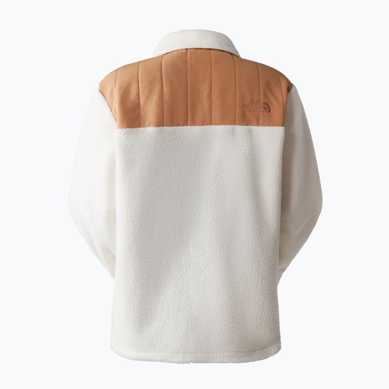 Jachetă fleece pentru femei The North Face Cragmont Fleece Shacket gardenia white/almond butter 5