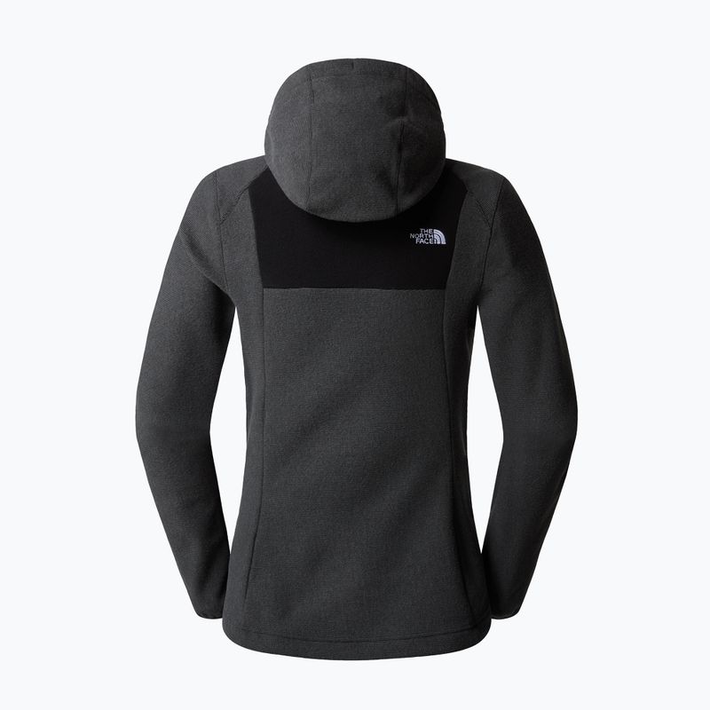 Hanorac cu glugă The North Face Homesafe Full Zip Fleece Hoodie pentru femei, negru/asfalt gri cu dungi/negru 6