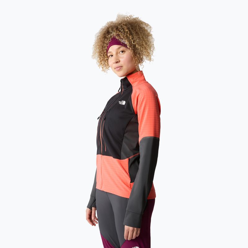 Jachetă softshell pentru femei The North Face Dawn Turn Softshell negru/portocaliu intens/asfalt gri 4