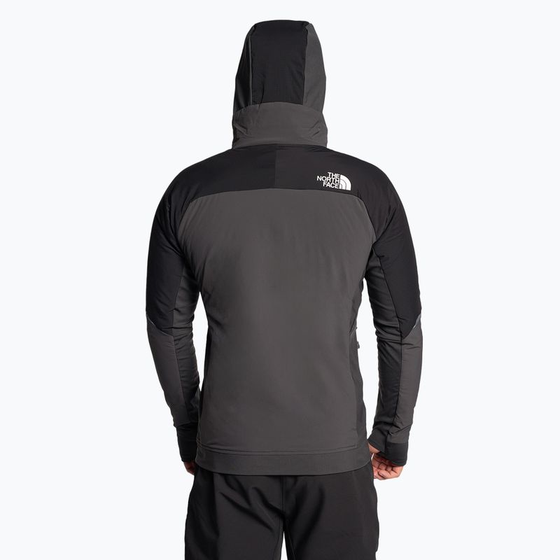 Jachetă de schi pentru bărbați The North Face Dawn Turn Hybrid Ventrix Hoodie asfalt gri/negru/portocaliu șocant 2