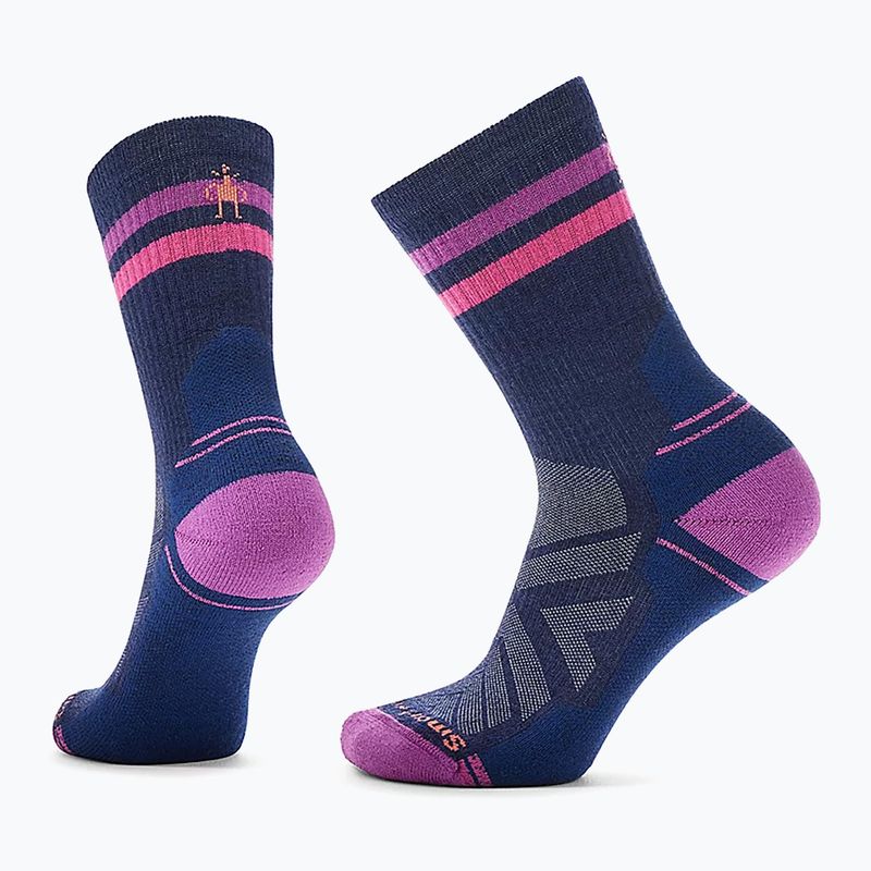 Șosete de trekking pentru femei Smartwool Hike Light Cushion Tube Stripe Crew deep navy/power pink