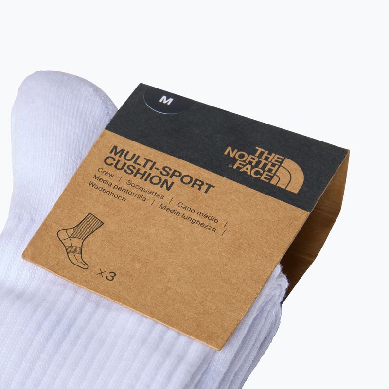 Șosete de trekking The North Face Multi Sport Cush Crew Sock 3pary white 3