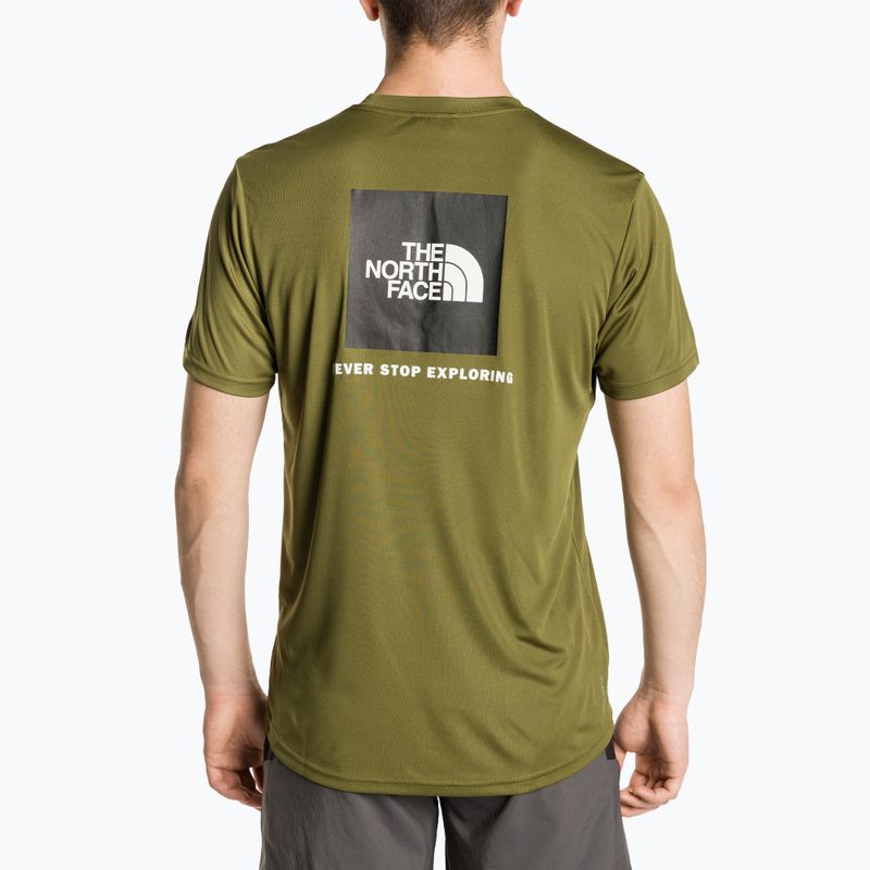 Tricou de antrenament pentru bărbați The North Face Reaxion Red Box forest olive 2