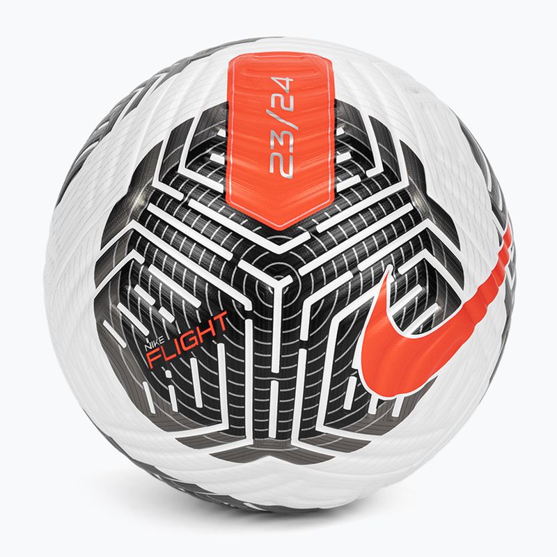 Minge de fotbal Nike Flight white/black/bright crimson mărimea 5