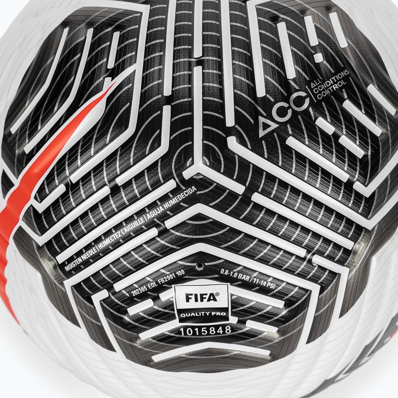 Minge de fotbal Nike Flight white/black/bright crimson mărimea 5 3