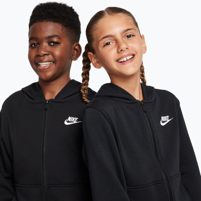 Bluză pentru copii Nike Club Fleece black/white 4