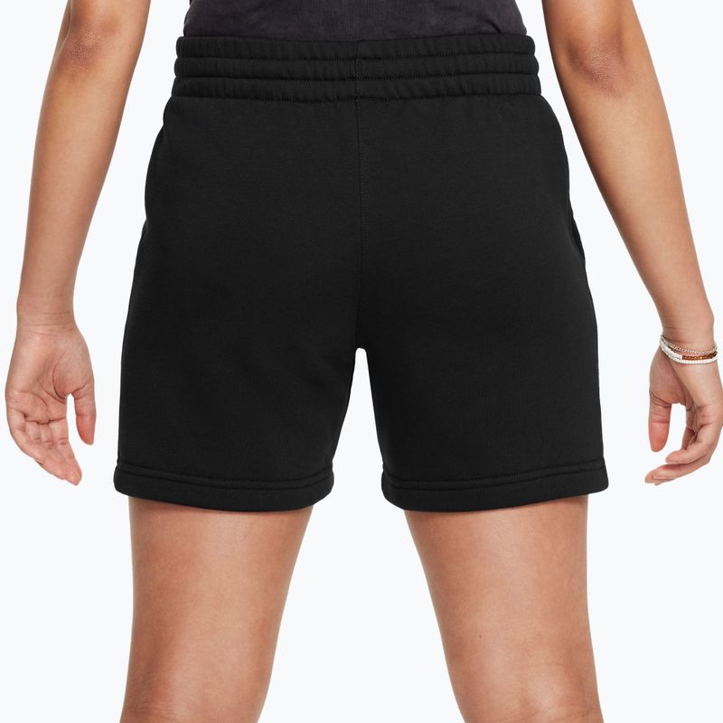 Pantaloni scurți pentru copii Nike Sportswear Club Fleece negru/negru/alb 4