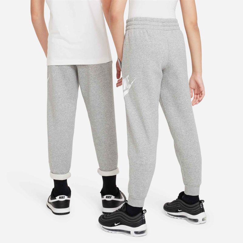 Pantaloni pentru copii Nike Club Fleece dark grey heather/base grey/white 3