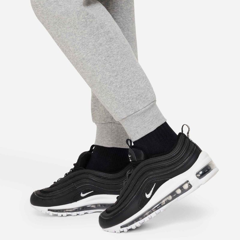Pantaloni pentru copii Nike Club Fleece dark grey heather/base grey/white 5