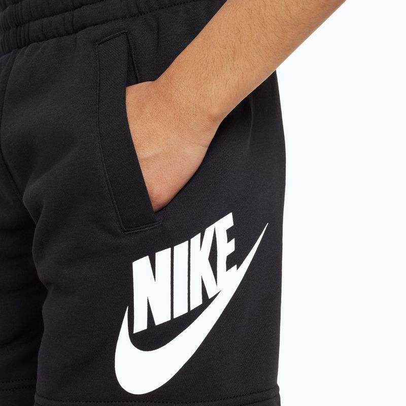 Pantaloni scurți pentru copii Nike Sportswear Club Fleece black/white 6