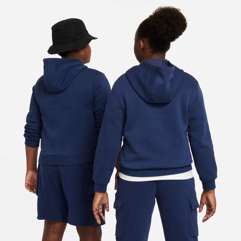 Hanorac pentru copii Nike Sportswear Club Fleece midnight navy/white 6