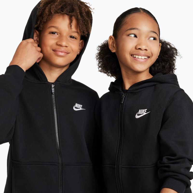 Bluză pentru copii Nike Sportswear Club Fleece black/white 4