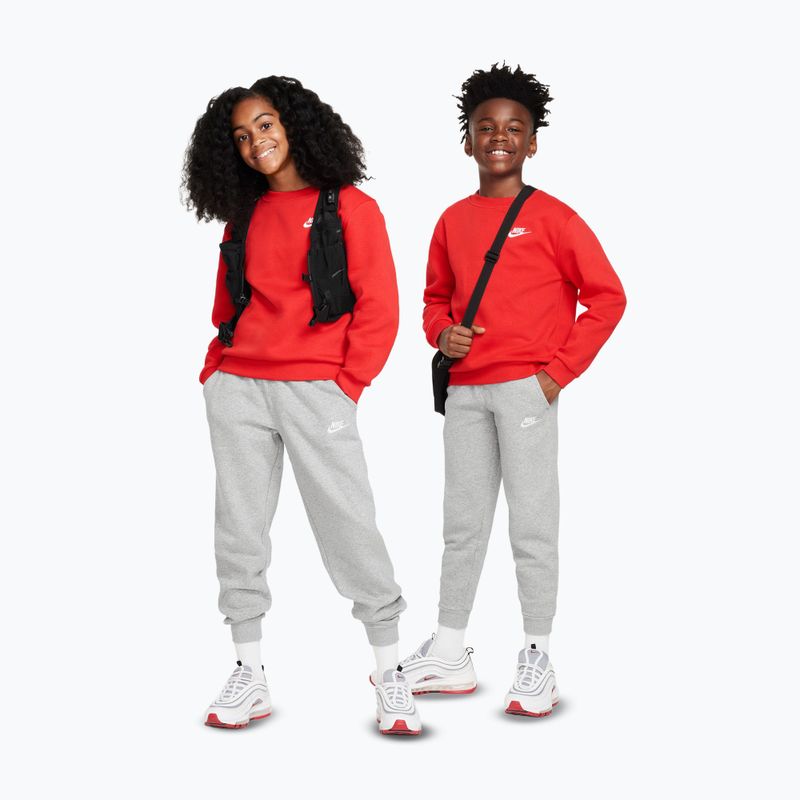 Pantaloni pentru copii Nike Sportswear Club Fleece dark grey heather/base grey/white 2