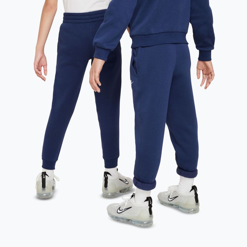 Pantaloni pentru copii Nike Sportswear Club Fleece midnight navy/white 3